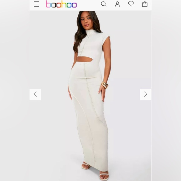 Exposed Seam Cut Out Maxi Dress - Picture 1 of 4